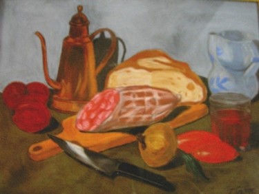 Drawing titled "Buffet campagnard" by Vame, Original Artwork, Other