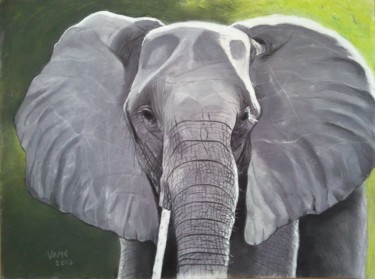 Dessin intitulée "Éléphant d'Afrique" par Vame, Œuvre d'art originale, Autre