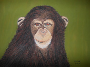 Drawing titled "Chimpanze" by Vame, Original Artwork, Other