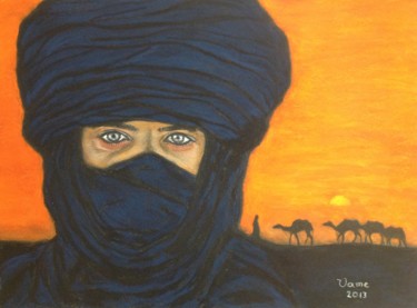 Drawing titled "Touareg" by Vame, Original Artwork, Other