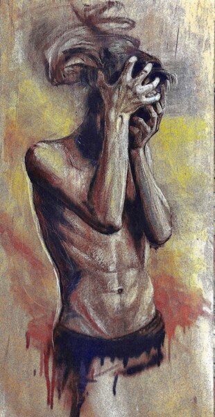 Рисунок под названием "why" - Van Ko Tokusha, Подлинное произведение искусства, Энкаустический