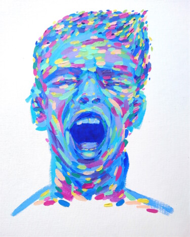 Schilderij getiteld "Scream" door Van Lanigh, Origineel Kunstwerk, Olie