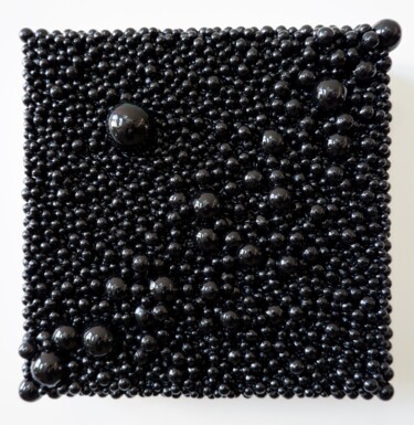 Sculpture intitulée "Black Square" par Van Lanigh, Œuvre d'art originale, Pâte polymère