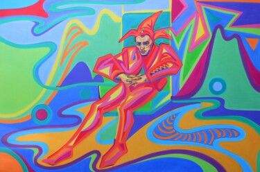 Pintura titulada "Joker" por Van Lanigh, Obra de arte original, Oleo Montado en Bastidor de camilla de madera