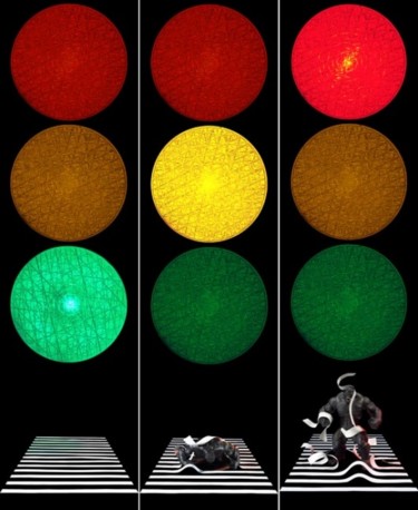 Fotografía titulada "Светофор.Traffic li…" por Van O, Obra de arte original, Fotografía manipulada