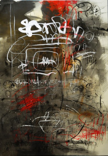 Peinture intitulée "Graffitis" par Van Thaï, Œuvre d'art originale, Acrylique
