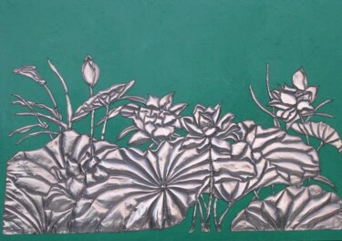 Pintura intitulada "O meu jardim" por Vanda Estriga, Obras de arte originais, Óleo