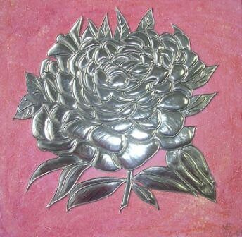 Peinture intitulée "A Rosa de Folha Dup…" par Vanda Estriga, Œuvre d'art originale, Huile