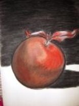 Schilderij getiteld "Fruta proibida" door Vanda Estriga, Origineel Kunstwerk