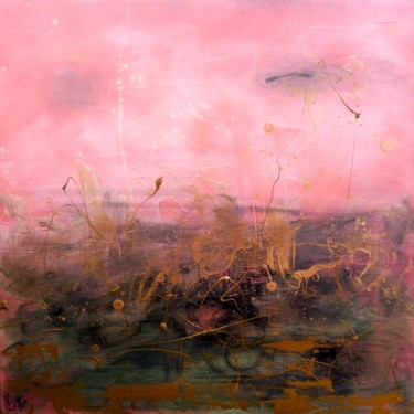 Peinture intitulée "soirée rose" par Pascal Vandel, Œuvre d'art originale, Acrylique