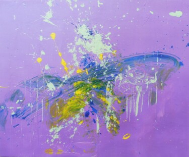 Painting titled "violet Italien 2" by Pascal Vandel, Original Artwork, Acrylic