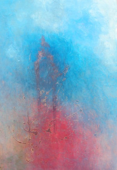 Painting titled "dans la brume" by Pascal Vandel, Original Artwork