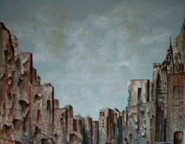 Painting titled "Cul-de-sac" by Michel Van Den Bogaerde, Original Artwork, Oil