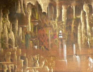 Malerei mit dem Titel "à Gustave Moreau" von Michel Van Den Bogaerde, Original-Kunstwerk, Öl