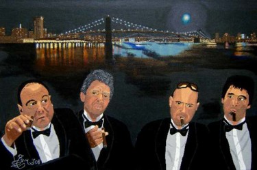 Painting titled "Business Partners" by Jaap Van Der Wijk, Original Artwork, Oil