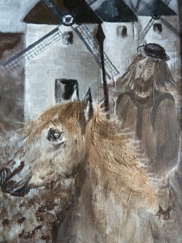 Peinture intitulée "Don Quichotte" par Vandorpe Amdv, Œuvre d'art originale