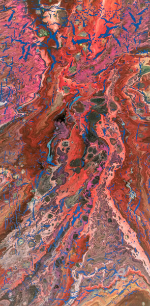 Peinture intitulée "Fracture martienne" par Vanessa Bionnier, Œuvre d'art originale, Acrylique