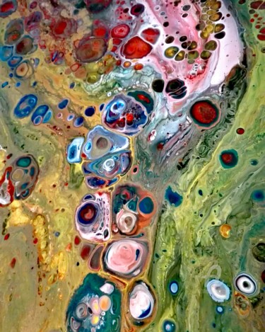 Painting titled "Myosotis" by Vanessa Bionnier, Original Artwork, Acrylic