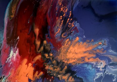 Peinture intitulée "Explosion" par Vanessa Bionnier, Œuvre d'art originale, Acrylique Monté sur Châssis en bois