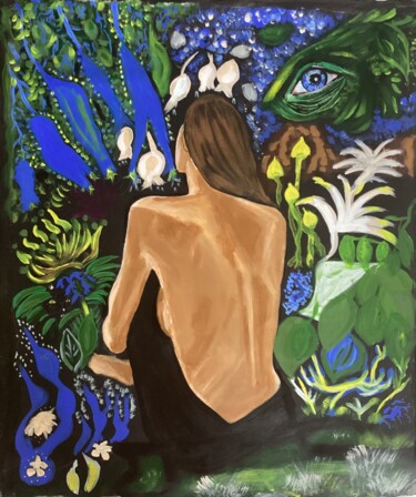 Painting titled "Nature de l’être" by Vanessa Escalante, Original Artwork, Acrylic