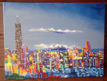 Peinture intitulée "Taiwan" par Vanessa Garcia Artunedo, Œuvre d'art originale, Acrylique