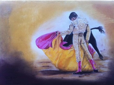 Dessin intitulée "Jose Tomas" par Vanessa Garcia Artunedo, Œuvre d'art originale, Pastel