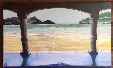 Painting titled "L'âme de Donosti Sa…" by Vanessa Garcia Artunedo, Original Artwork, Acrylic