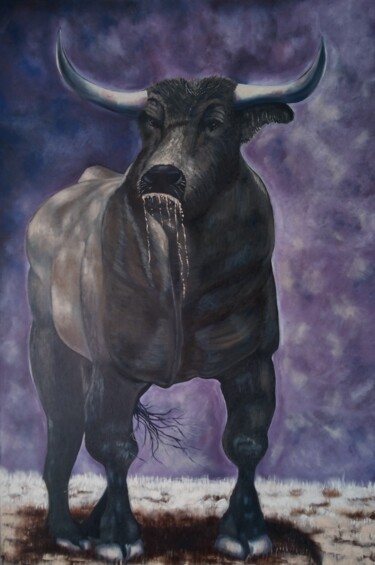 Malerei mit dem Titel "COLOSO" von Vanessa Garcia Artunedo, Original-Kunstwerk, Öl