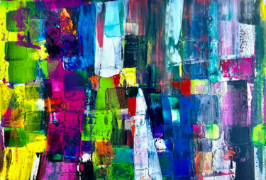 "Colorful" başlıklı Tablo Vanessa Garcia tarafından, Orijinal sanat, Akrilik Ahşap Sedye çerçevesi üzerine monte edilmiş