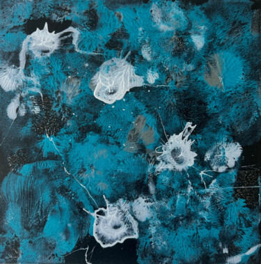 Картина под названием "Eclat floral" - Vanessa Garcia, Подлинное произведение искусства, Акрил Установлен на Деревянная рама…