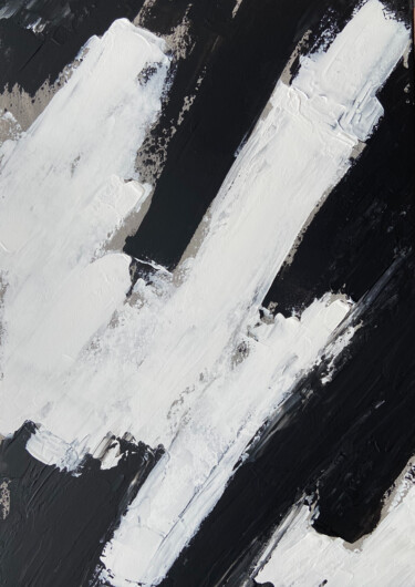 Картина под названием "Black and white" - Vanessa Garcia, Подлинное произведение искусства, Акрил Установлен на Деревянная р…