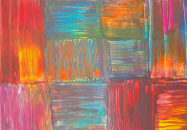 Painting titled "Colors" by Vanessa Garcia, Original Artwork, Acrylic Mounted on Wood Stretcher frame