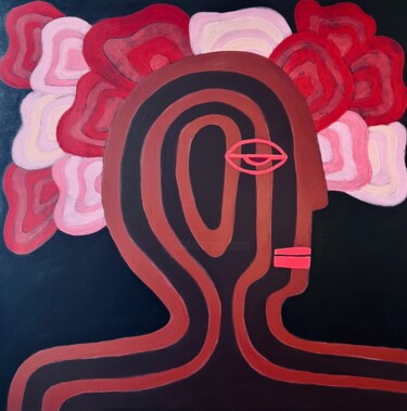 Картина под названием "Automne 02" - Vanessa Genachte, Подлинное произведение искусства, Акрил Установлен на Деревянная рама…