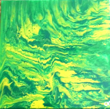 Schilderij getiteld "Green" door Vanessa Oliva, Origineel Kunstwerk