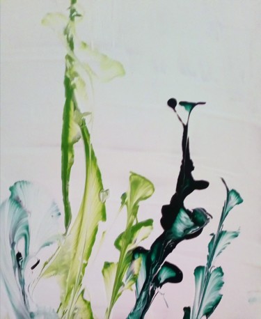 Peinture intitulée "Végétaux sous marin" par Vanessa Oliva, Œuvre d'art originale