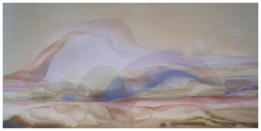 Painting titled ""desert sunset"" by Vanessa Onuk, Original Artwork, Acrylic Mounted on Wood Stretcher frame