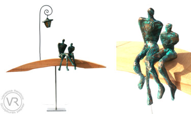 Escultura intitulada "sculpture Pont des…" por Vanessa Renoux, Obras de arte originais, Papel