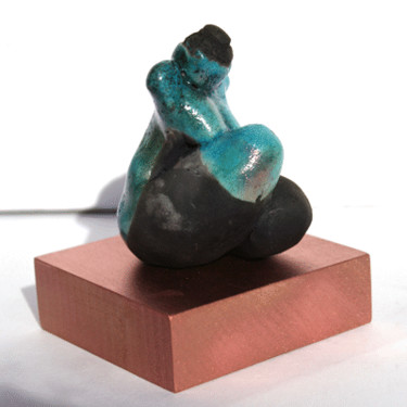 Sculpture titled "Déesse pariétale as…" by Vanessa Renoux, Original Artwork, Ceramics