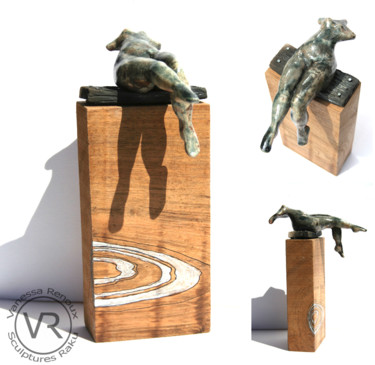Sculpture intitulée "Baigneuse sur son p…" par Vanessa Renoux, Œuvre d'art originale, Céramique