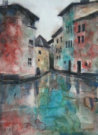 Painting titled "Aquarelle de la vie…" by Vanessa Renoux, Original Artwork, Watercolor