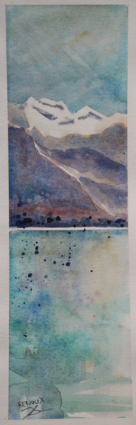 Pintura intitulada "Aquarelle du lac d'…" por Vanessa Renoux, Obras de arte originais, Aquarela