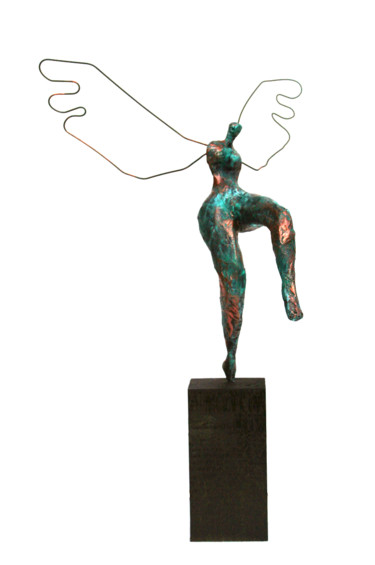 Sculpture intitulée "L'envol, femme de p…" par Vanessa Renoux, Œuvre d'art originale, Papier mâché