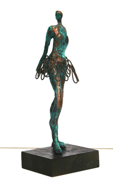 Sculpture intitulée "Danseuse de papier-…" par Vanessa Renoux, Œuvre d'art originale, Métaux