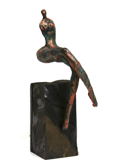 Sculpture intitulée "Femme en lévitation…" par Vanessa Renoux, Œuvre d'art originale, Papier
