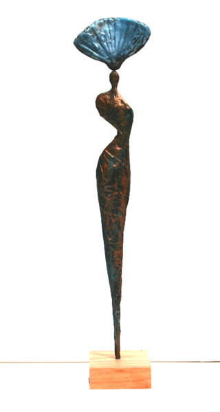 Sculpture intitulée "Statue élancée, fem…" par Vanessa Renoux, Œuvre d'art originale