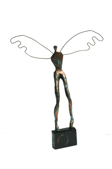 Sculpture intitulée "Ange Gardien II" par Vanessa Renoux, Œuvre d'art originale, Papier
