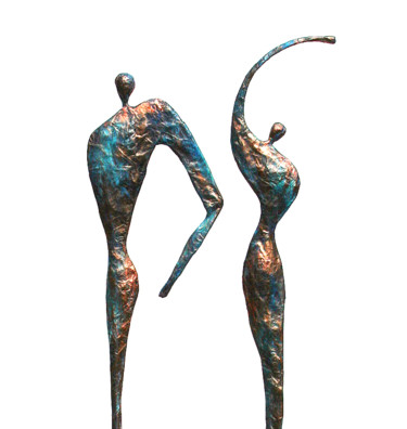 Scultura intitolato "Statue élancée et l…" da Vanessa Renoux, Opera d'arte originale, Carta