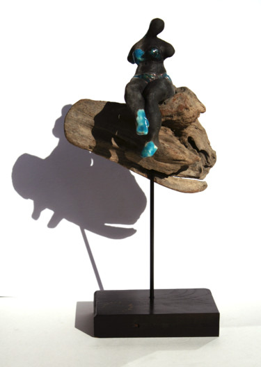 Escultura intitulada "Déesse des eaux, Ba…" por Vanessa Renoux, Obras de arte originais, Terracota