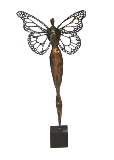 Scultura intitolato "Sculpture femme lon…" da Vanessa Renoux, Opera d'arte originale, Carta