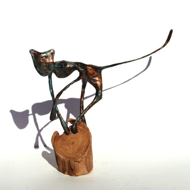 "Sculpture de chat l…" başlıklı Heykel Vanessa Renoux tarafından, Orijinal sanat, Kâğıt